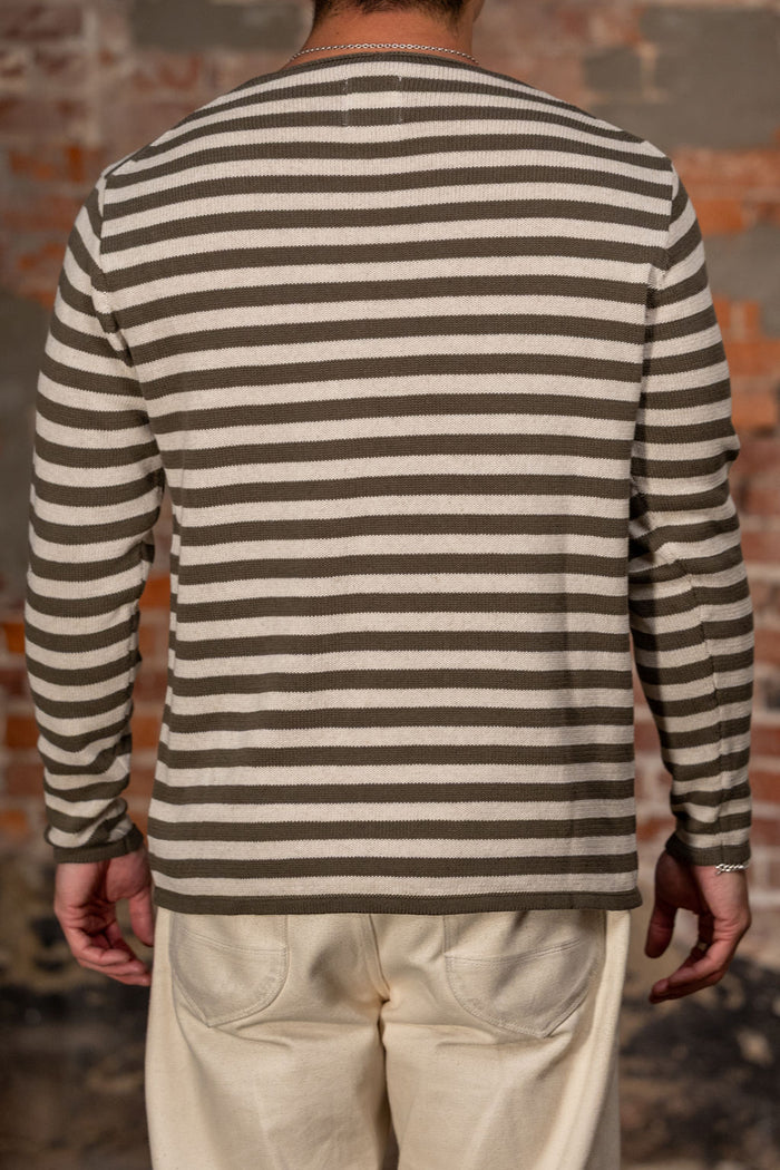 Heimat Textil Jailhouse Harbor Sweater - Military Green/Seashell
