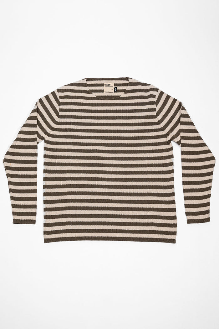 Heimat Textil Jailhouse Harbor Sweater - Military Green/Seashell