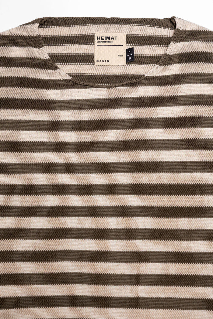 Heimat Textil Jailhouse Harbor Sweater - Military Green/Seashell