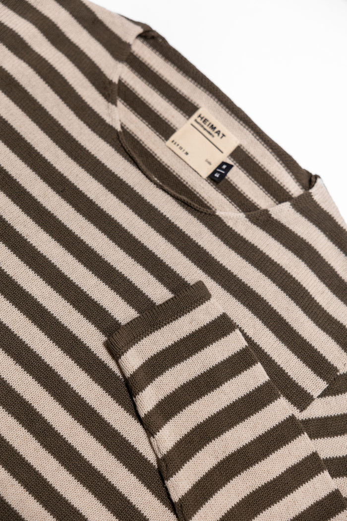 Heimat Textil Jailhouse Harbor Sweater - Military Green/Seashell