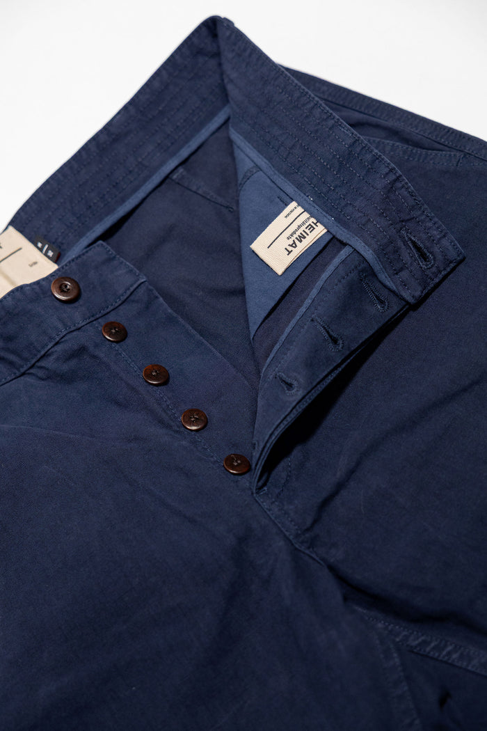 Heimat Textil Journey Pant - Ink Rip Stop Cotton