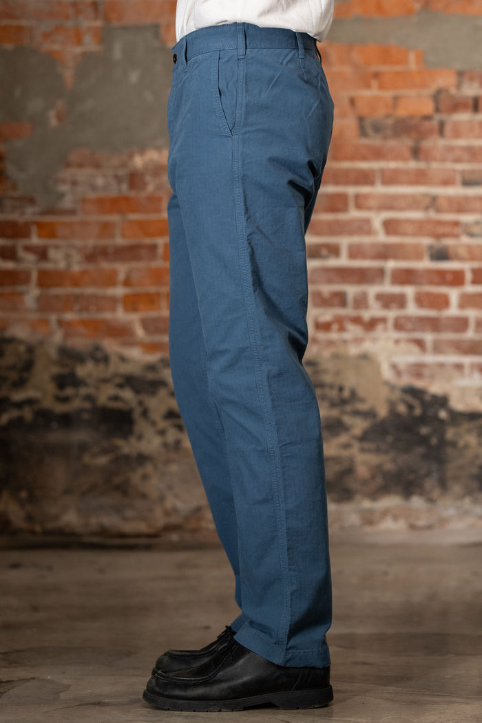 Heimat Textil Journey Pant - Trail Blue Rip Stop Cotton