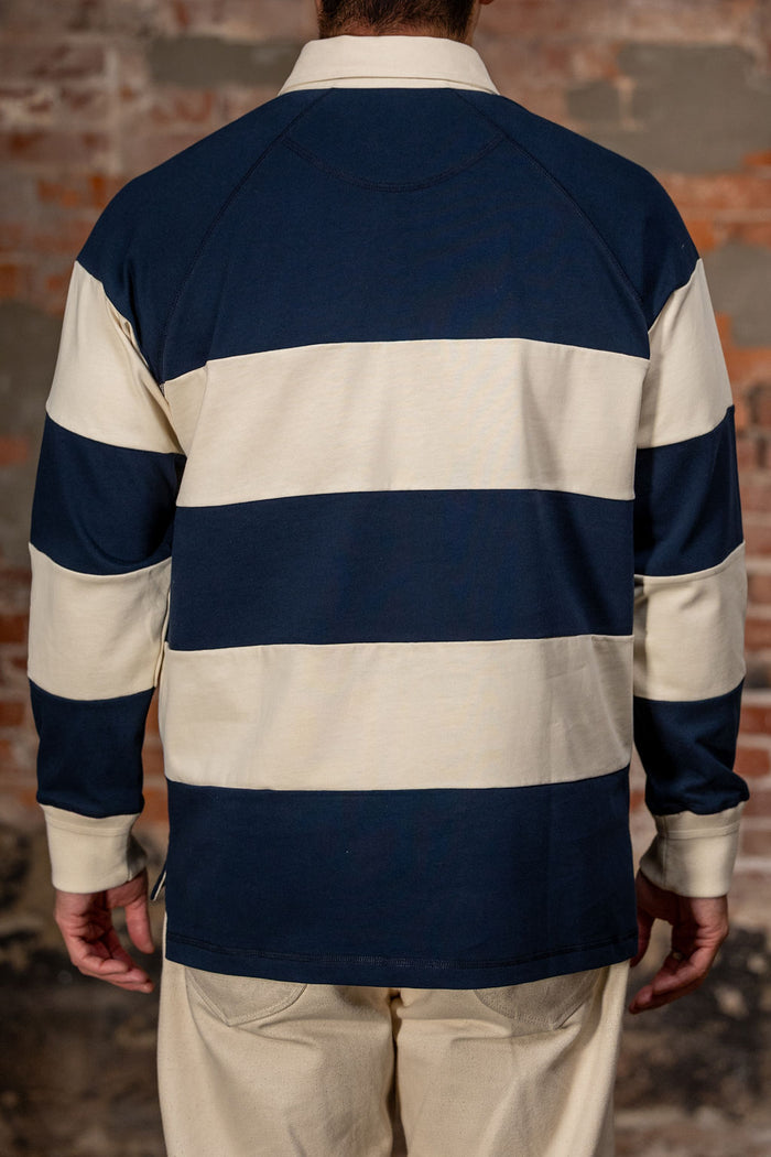 Heimat Textil Raglan Rugby - Ink / Seashell
