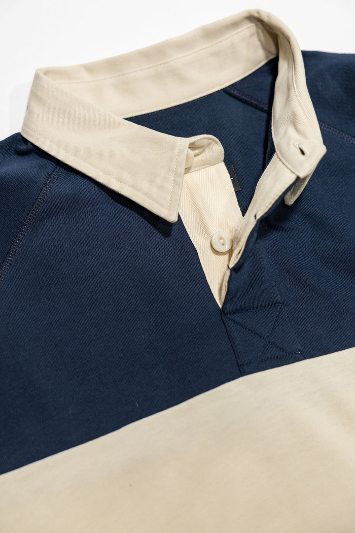 Heimat Textil Raglan Rugby - Ink / Seashell