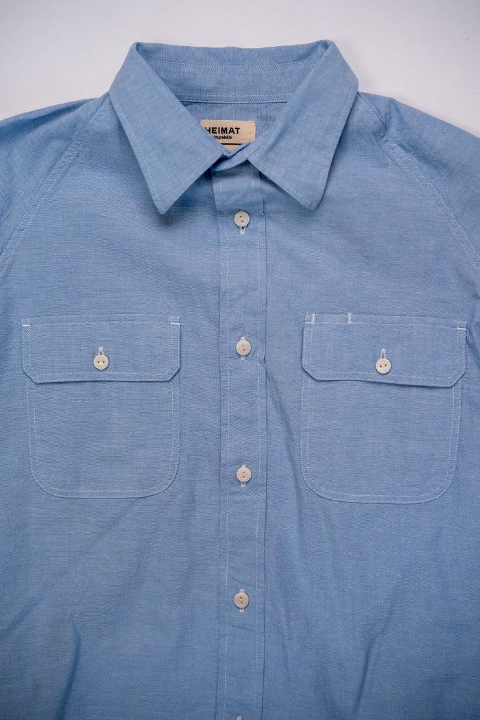 Heimat Textil Work Shirt - Trail Blue Chambray