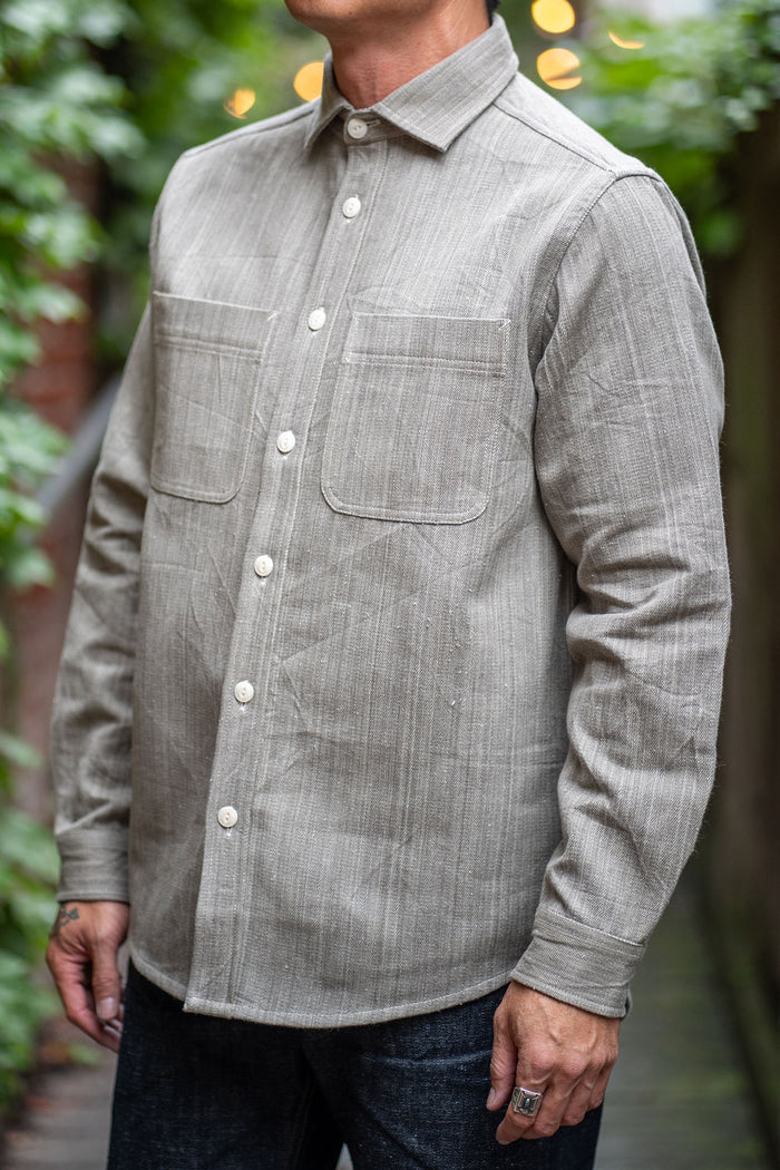 Indi + Ash Ames Workshirt - Iron Grey Handwoven Denim