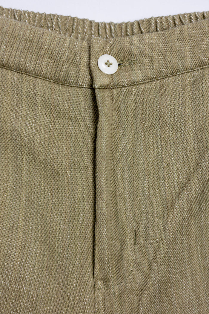 Indi + Ash Nico Pant - Olive Drab Handwoven Denim