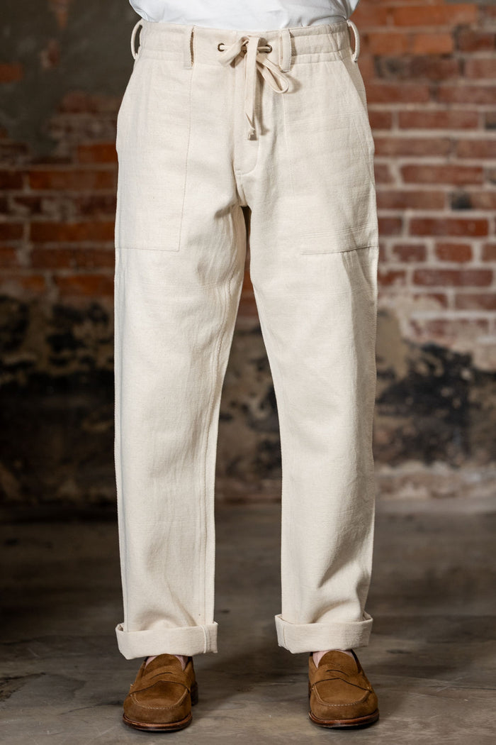Indi + Ash Obelisk Pant - Handwoven Undyed Denim