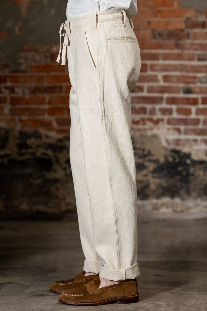 Indi + Ash Obelisk Pant - Handwoven Undyed Denim