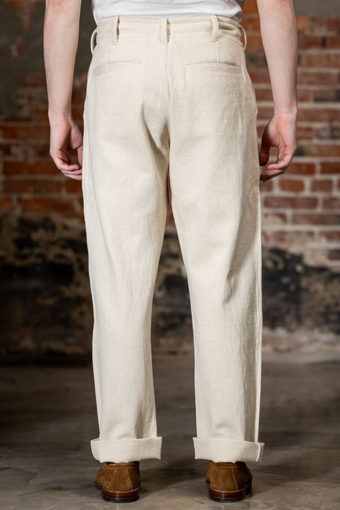 Indi + Ash Obelisk Pant - Handwoven Undyed Denim