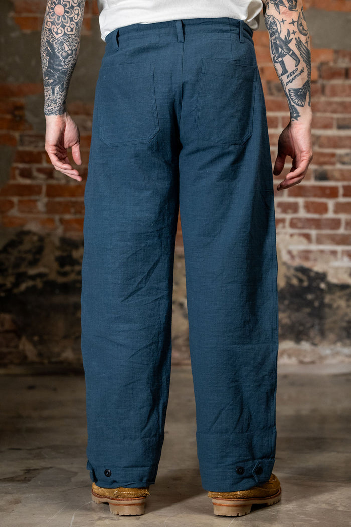 Indi + Ash Raka Pant - Power Loom Ripstop Midnight Teal