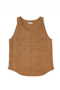 Indi + Ash Ripley Tank Handwoven Kala Cotton - Cutch/Natural