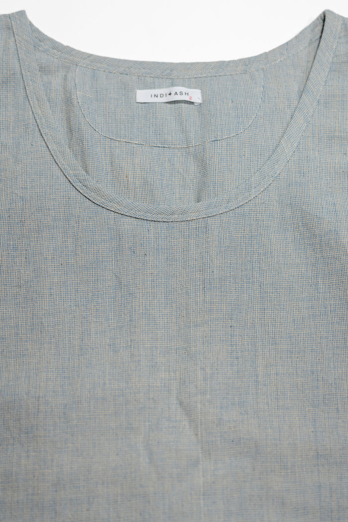 Indi + Ash Ripley Tank Handwoven Kala Cotton -Indigo/Natural