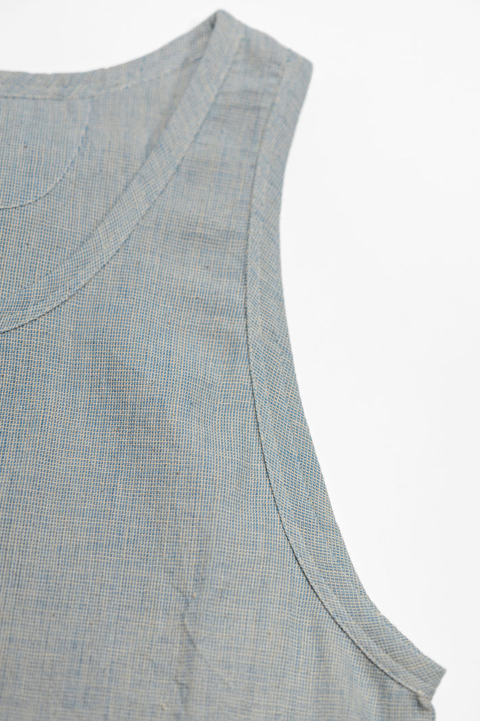 Indi + Ash Ripley Tank Handwoven Kala Cotton -Indigo/Natural