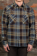 Indigofera Dawson Flannel - Brown/Olive/Turquise/Ecru