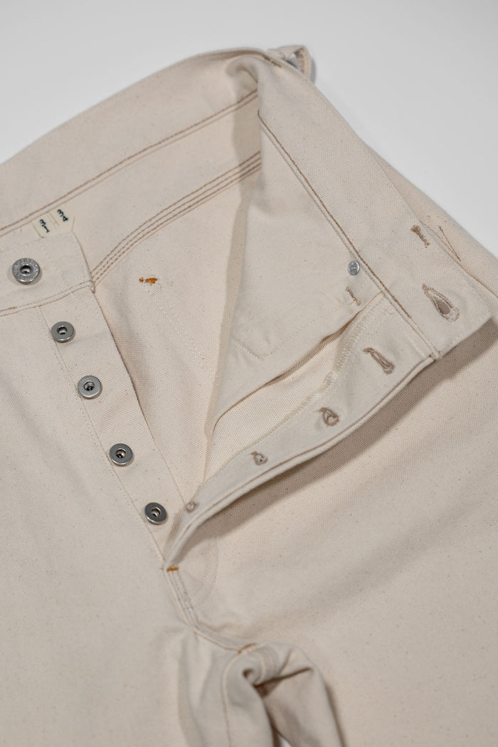 Indigofera Duke - 13oz Smithson Canvas Ecru - button fly