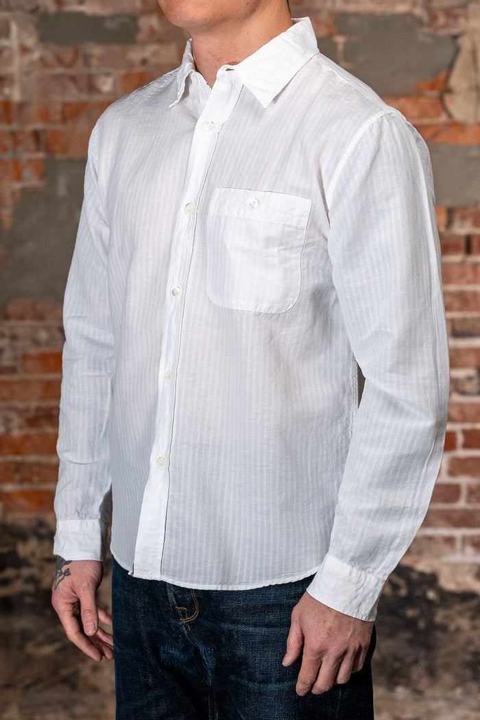 Knickerbocker Jones Cotton & Linen Shirt - White