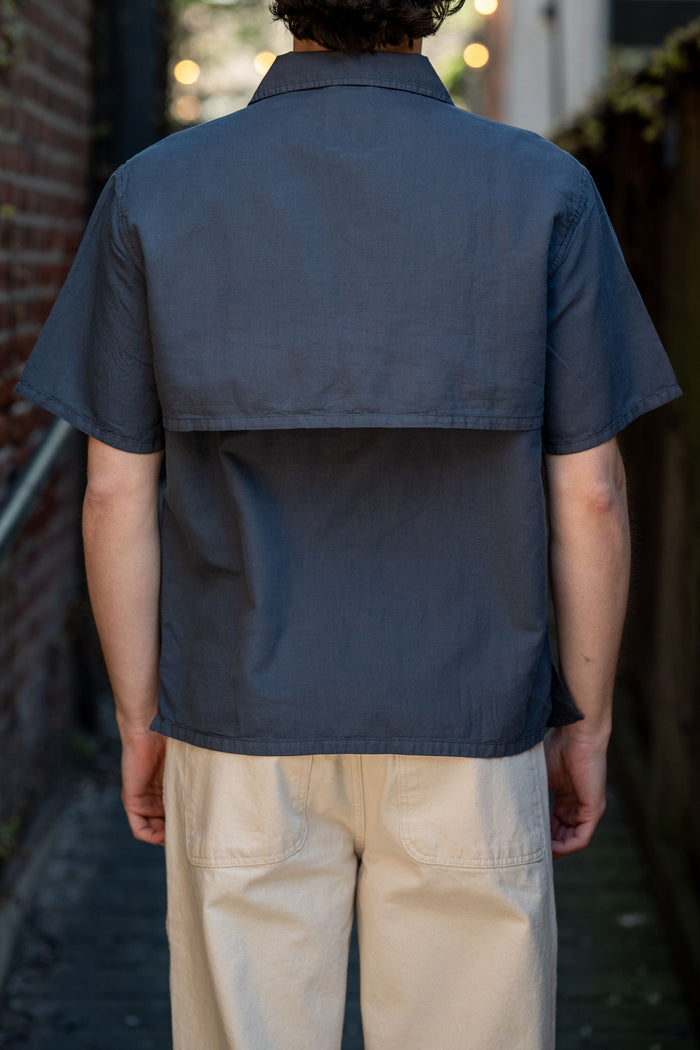 Knickerbocker Mar Cotton & Linen Shirt - Navy