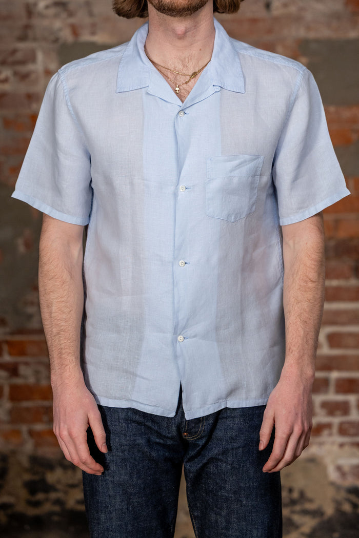 Knickerbocker Marina Linen Shirt - Sky