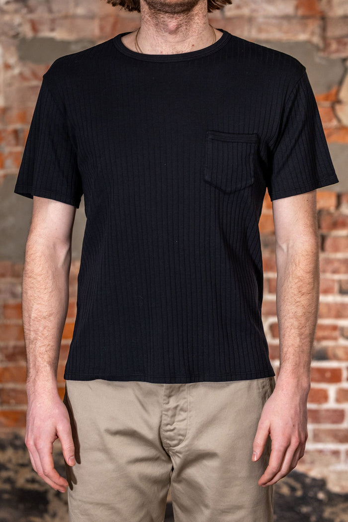 Knickerbocker Rib Pocket T-shirt - Black