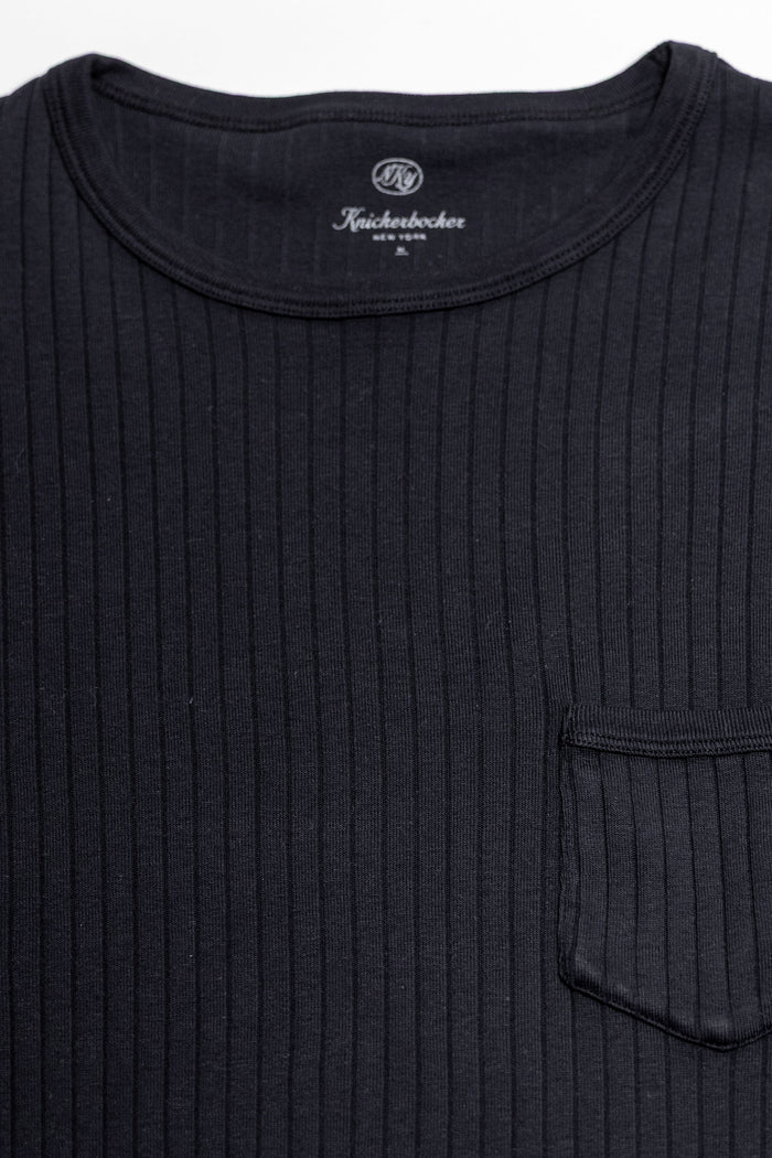 Knickerbocker Rib Pocket T-shirt - Black