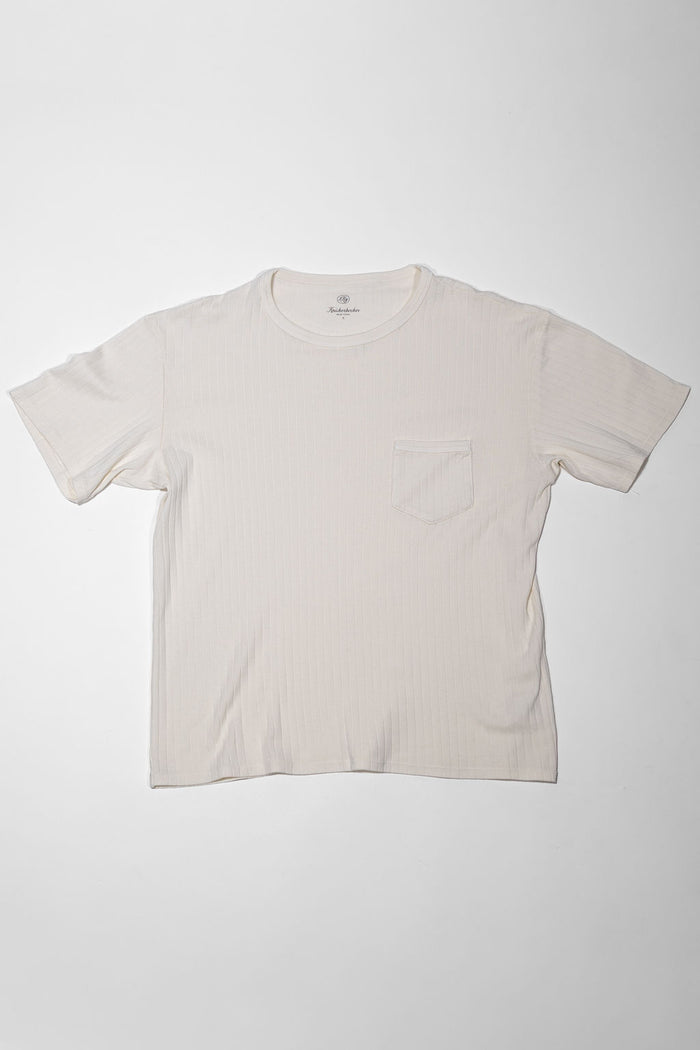 Knickerbocker Rib Pocket T-shirt - Milk