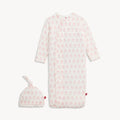 Magnetic Me Trunkettes Pink Modal Gown + Hat Set