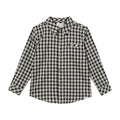 Me & Henry Atwood Woven Shirt | Black/Cream Cross Stitch Plaid