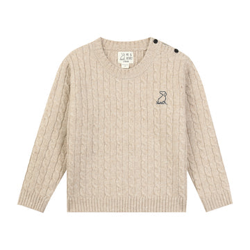 Me & Henry Classy Cable Sweater | Beige Cable