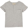 Me & Henry Dodger Henley | Grey Ribbed