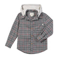 Me & Henry Erin Hooded Shirt | Grey Plaid