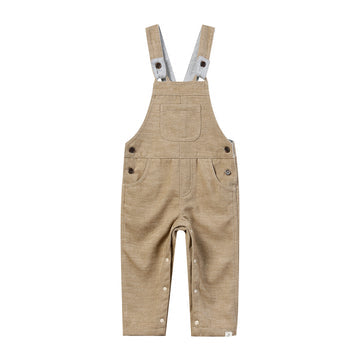 Me & Henry Gentry Woven Overalls | Beige Moleskin