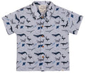Me & Henry Maui Printed Woven Shirt | Blue Whale Print