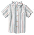 Me & Henry Newport Woven Shirt | Chambray/Neon Stripe
