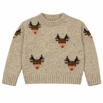 Me & Henry Rudy Sweater | Beige Reindeer