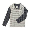 Me & Henry Troy Polo | Cream/Navy Stripe