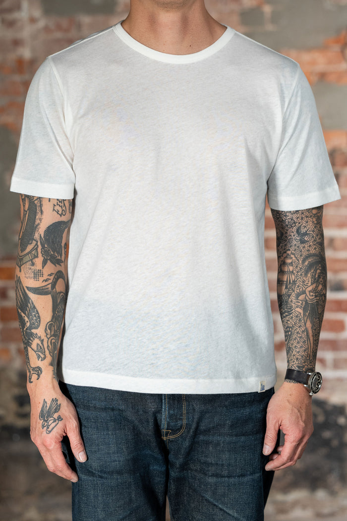 Merz b. Schwanen CASHTEE01 Premium Cotton-Cashmere T-Shirt - Nature