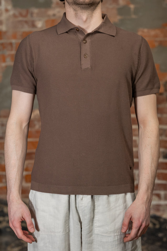 Merz b. Schwanen KPLP02 Knitted Polo - Grain