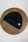 Merz b Schwanen MWBN05 Merino Wool Ribbed Watch Cap - Deep Black