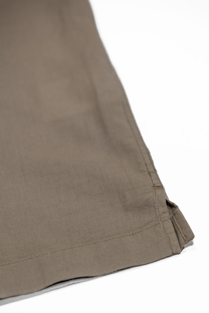 Merz b. Schwanen SHIRT09LP Lightweight Cotton Poplin Short Sleeve Shirt - Faded Grain
