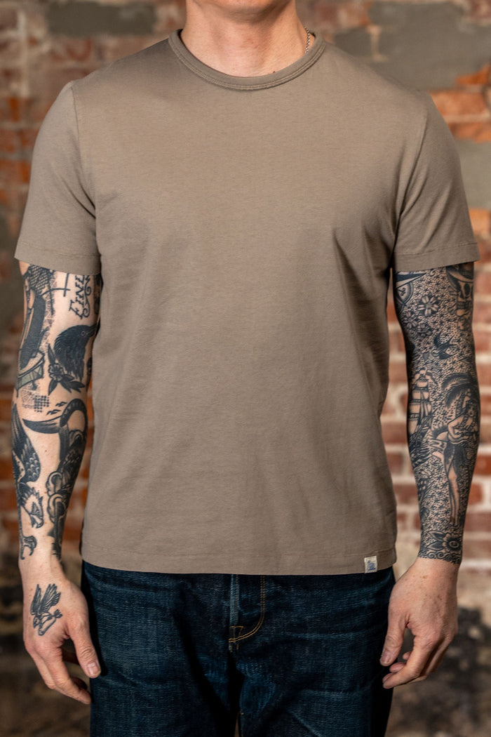 Merz b. Schwanen TEE02 Classic Cotton Jersey T-Shirt - Faded Grain