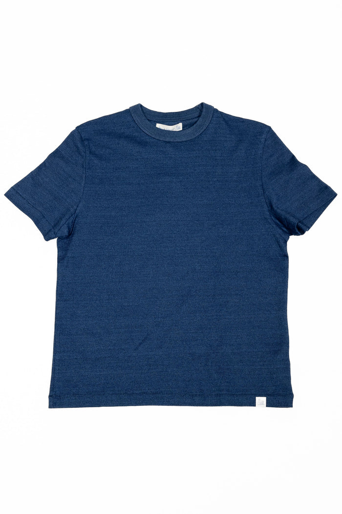 Merz b. Schwanen TEE03 Authentic Jersey Cotton T-Shirt - Indigo