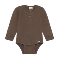 Minymo Body Long Sleeve Rib | Chocolate Chip