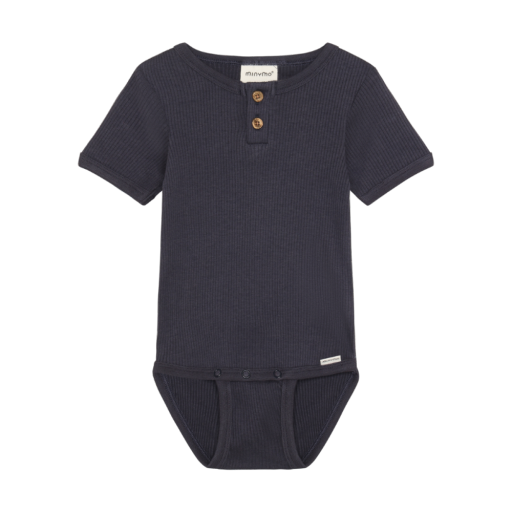 Minymo Body S/S Rib | Odyssey Gray