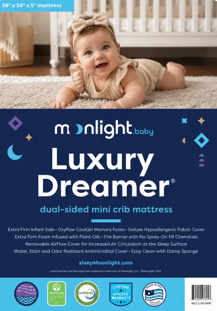 Moonlight Luxury Dreamer Mini Crib Mattress
