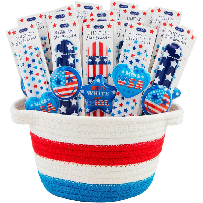 Mud Pie Patriotic Light-Up Slap Bracelets