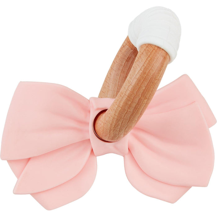 Mud Pie Pink Bow Silicone Ring Teether