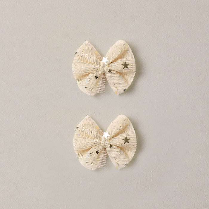 Noralee Flutter Tulle Clips || Champagne
