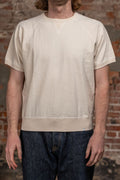 Omoto Denim 12.5oz Memphis Cotton T-Shirt - Natural. on model front profile
