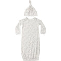 Quincy Mae Bamboo Baby Gown + Hat Set || Cloud Floral